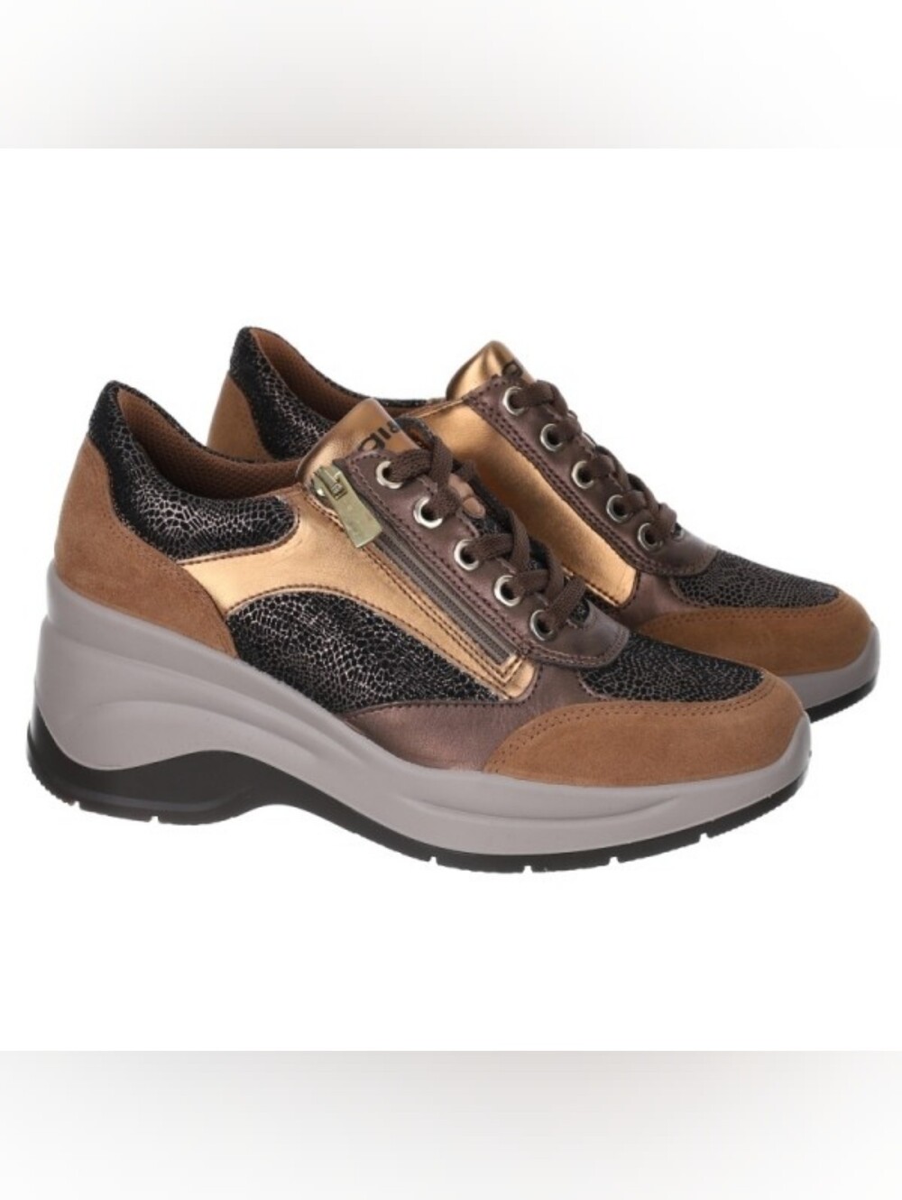 Italian Metallic Platform Sneakers